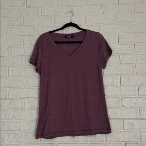 Women's Maroon V-Neck Top